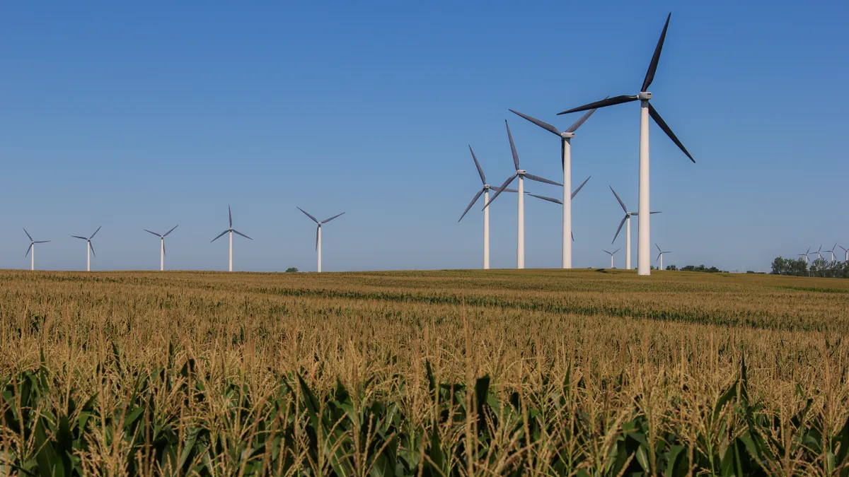 A wind farm in Minnesota.